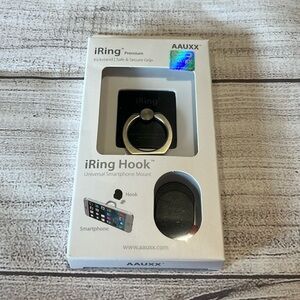 NWT iRing Black Wearable Adhesive Phone Stand & Mount for Mobile Devices